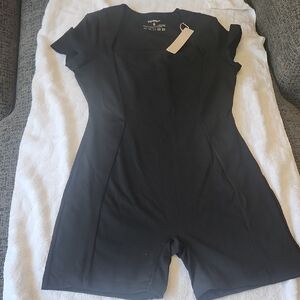 VILA Black Bodysuit One Piece with V-Neck